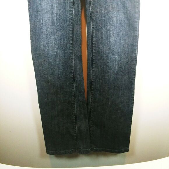 GRACE IN LA USA Bling Gems Jeweled Blue Jeans Boot Cut Pants - Picture 3 of 10